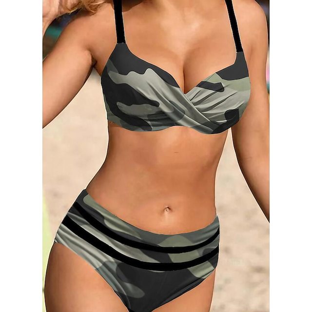 🌊👙【S~5XL】💋2026 Nove kopalke z razcepljenim potiskom za večje velikosti.