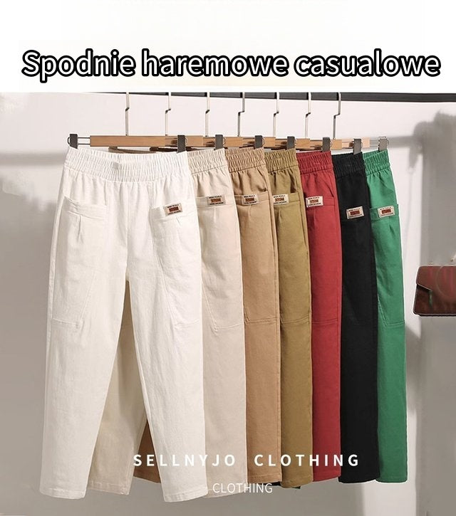 š„HOT SALE-50%š„Damskie baweÅniane spodnie z elastycznÄ
taliÄ