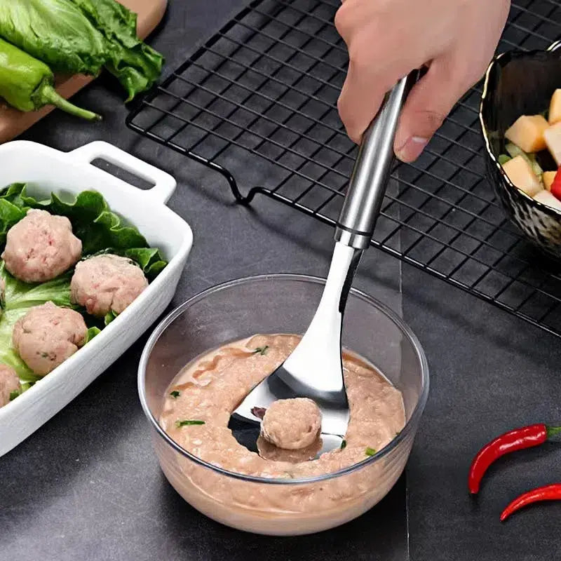 【Kup 2, otrzymaj 1 gratis】 🤤 Łyżka do klopsików ze stali nierdzewnej, suwak z krewetkami, ręcznie robione krewetki