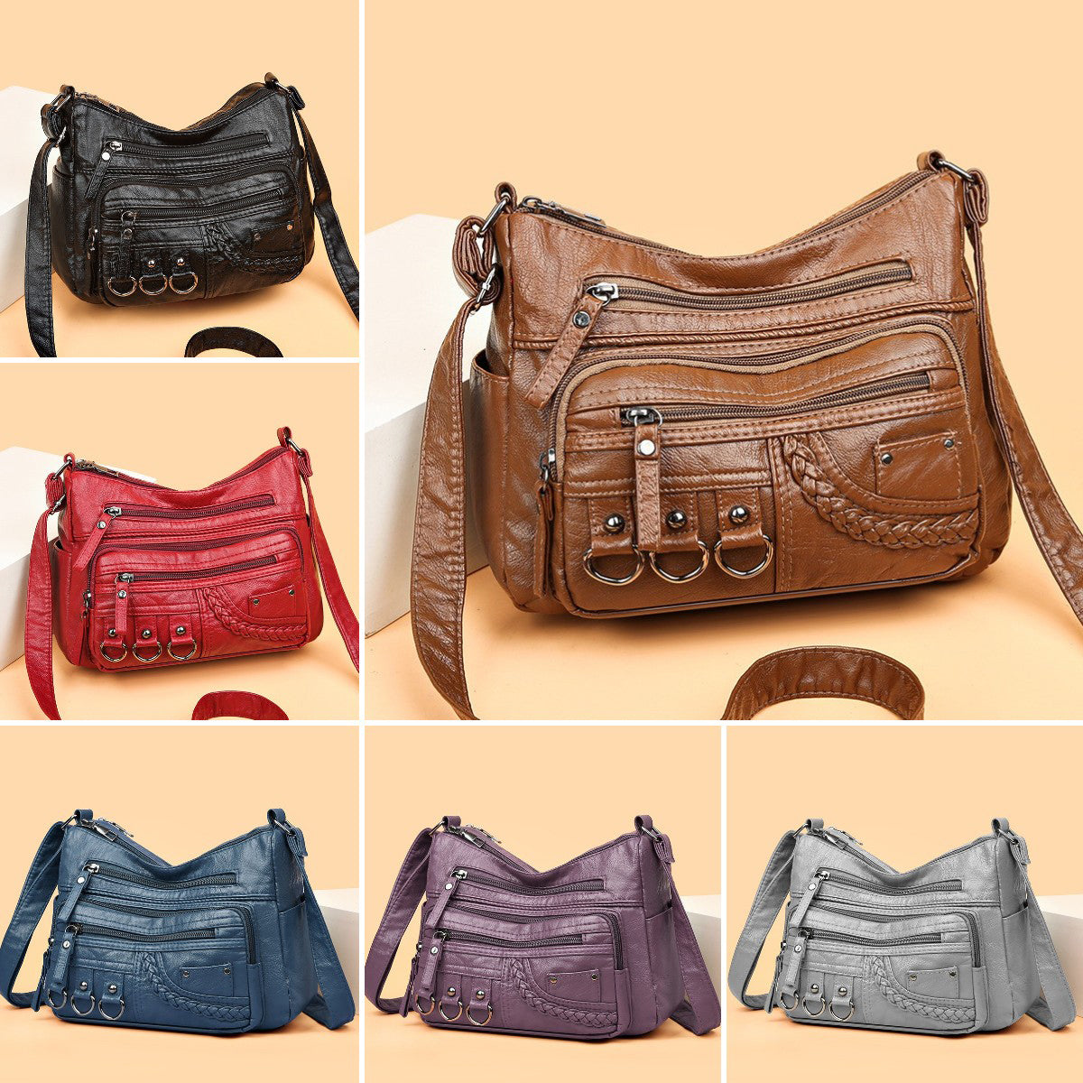 2025 nowa torba na ramię/torba crossbody o dużej pojemności z miękkiej skóry