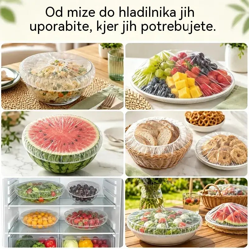 🍽️Izjemno velik debel antibakterijski plastični pokrov za živila