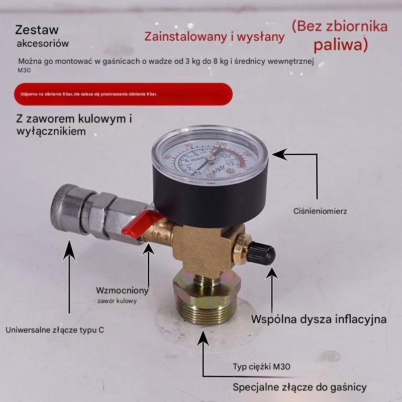 👍Przerabiaj butelki gaśnicze na butle gazowe do stosowania na dużych wysokościach, butle gazowe do użytku na kempingu i pikniku oraz nadmuchiwane zawory.