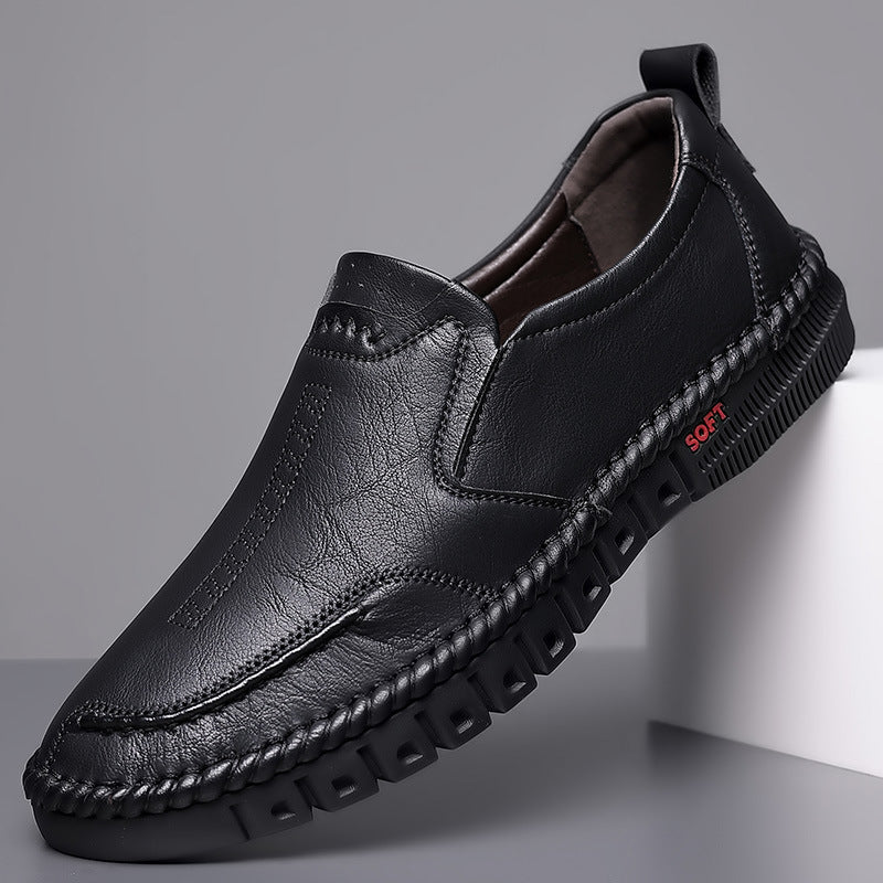 🏆👞【Μεγέθη 39-44】Νέα ανδρικά casual δερμάτινα παπούτσια, με μαλακή σόλα, αντιολισθητικά και αναπνεύσιμα