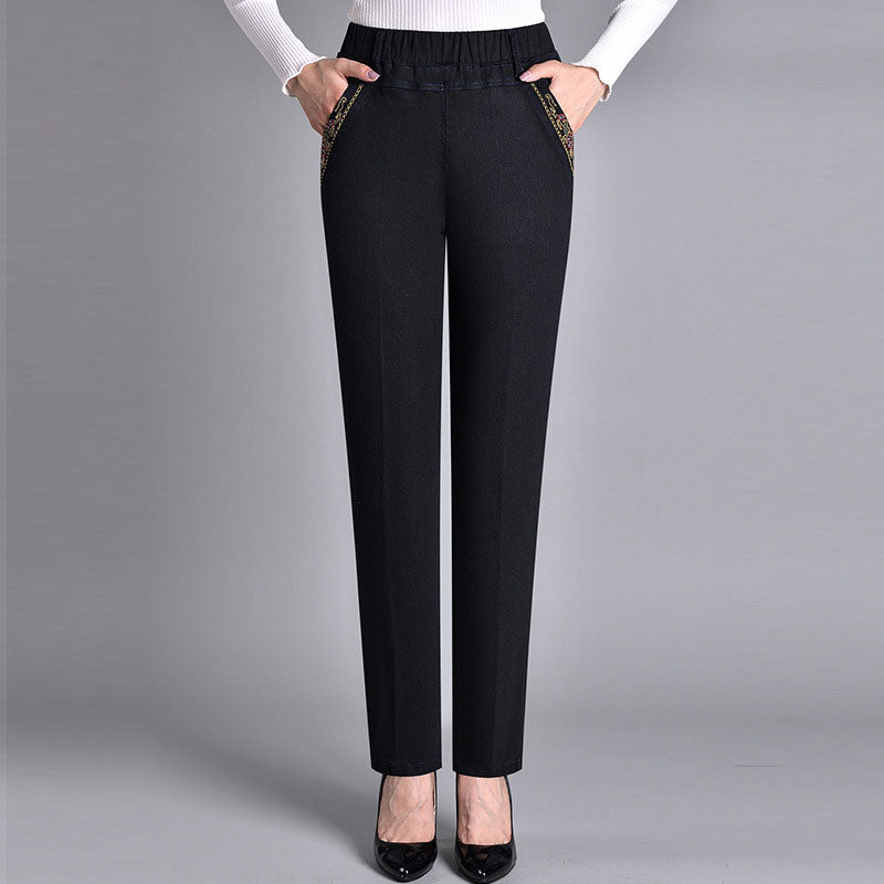 🔥【XL-5XL】👖2025 Wiosna Damskie Jeansy Proste Elastyczne