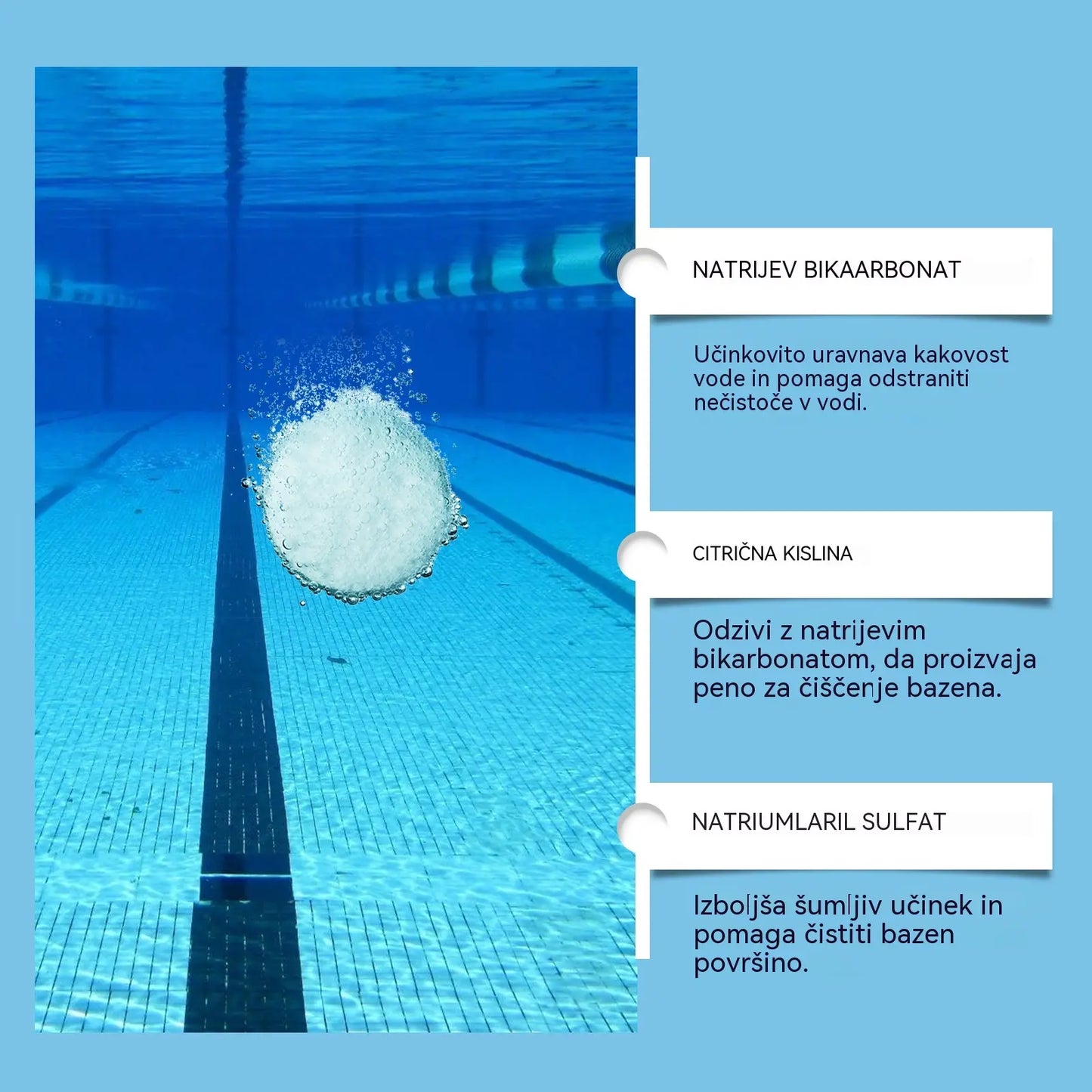 🔥【Kupite 1, dobite 1 gratis】🏊♀️💧Tablete za čiščenje bazenov za čisto in prozorno vodo.