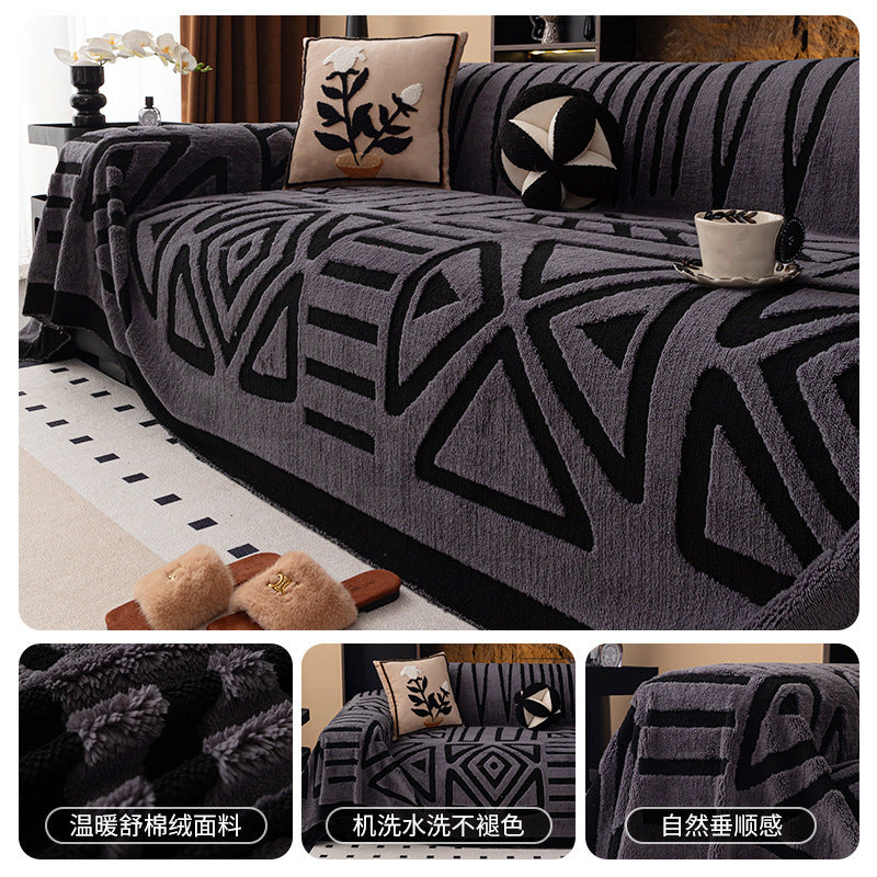 🛋️Oferta specjalna: 🎉Miękkie i antypoślizgowe pluszowe pokrowce na sofę🍂【180*130cm】