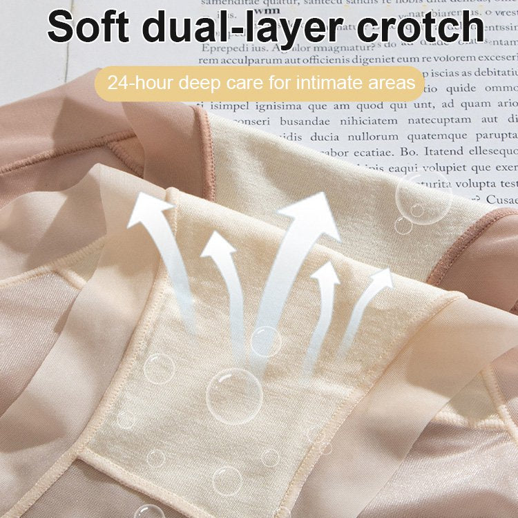 💖🩲Oferta ograniczona czasowo (6 sztuk) Letnia bielizna z wysokim stanem i jedwabiem lodowym - nowość