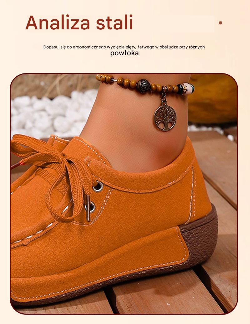 🎉🎉【36-43】2025 jesień nowe damskie zamszowe buty codzienne sznurowane
