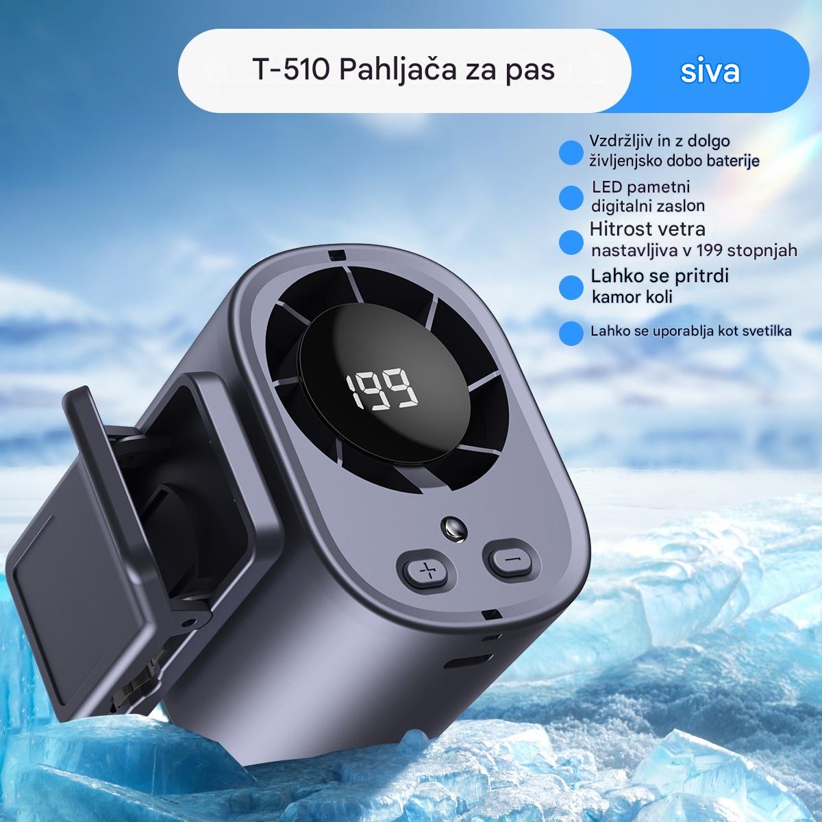 šāNov visokozmogljiv USB ventilator z digitalnim LED zaslonom za uporabo v avtomobilu in na prostem