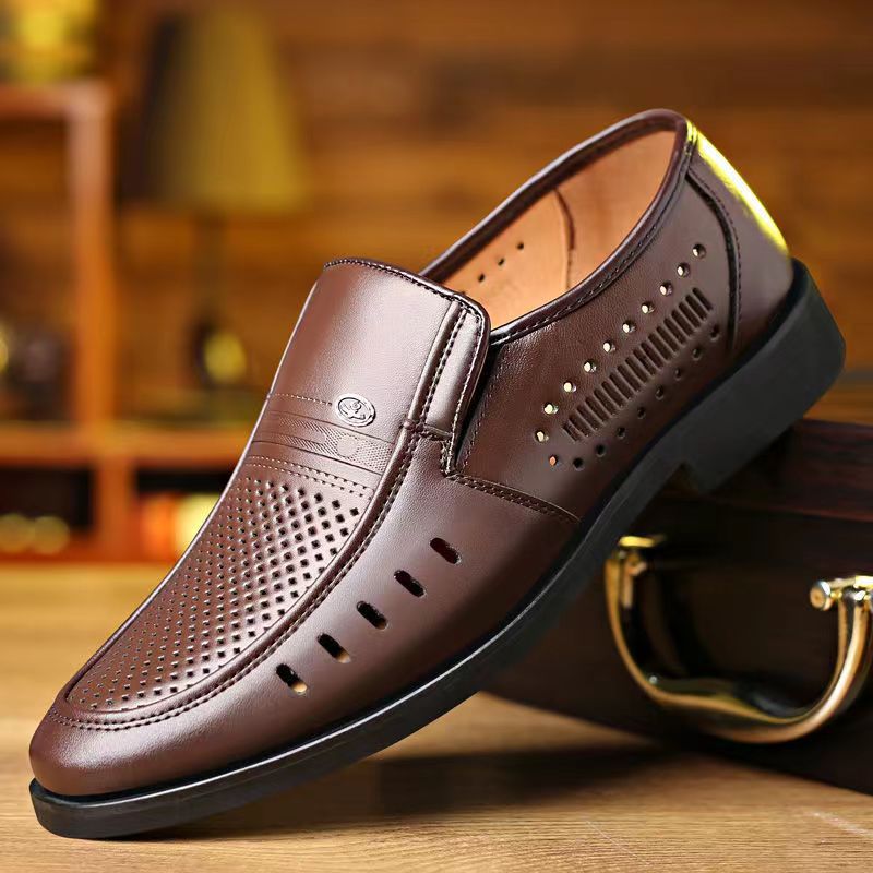 🔥【Gorąca wyprzedaż】🔥(38-44)👞2025 Nowe męskie skórzane buty na co dzień