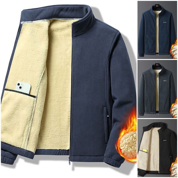 ✨⛄【M-5XL】 2025, nowa, wysokiej jakości, modna, ocieplana męska kurtka z pluszowego aksamitu-3861095