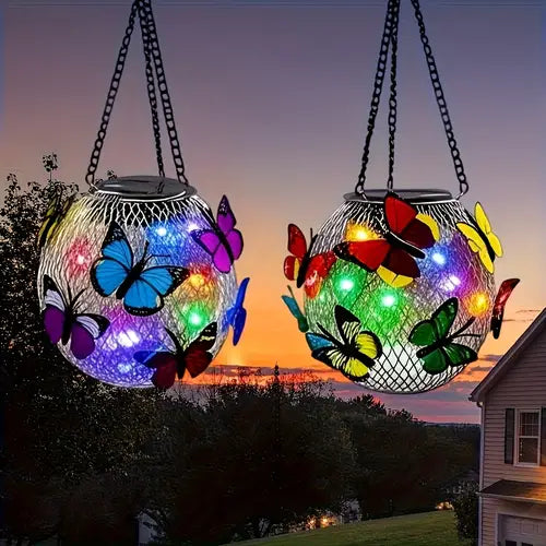 🦋💡【Kup 1, a 1 dostaniesz gratis】Piękny żyrandol solarny z motylem