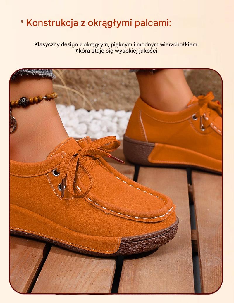🎉🎉【36-43】2025 jesień nowe damskie zamszowe buty codzienne sznurowane