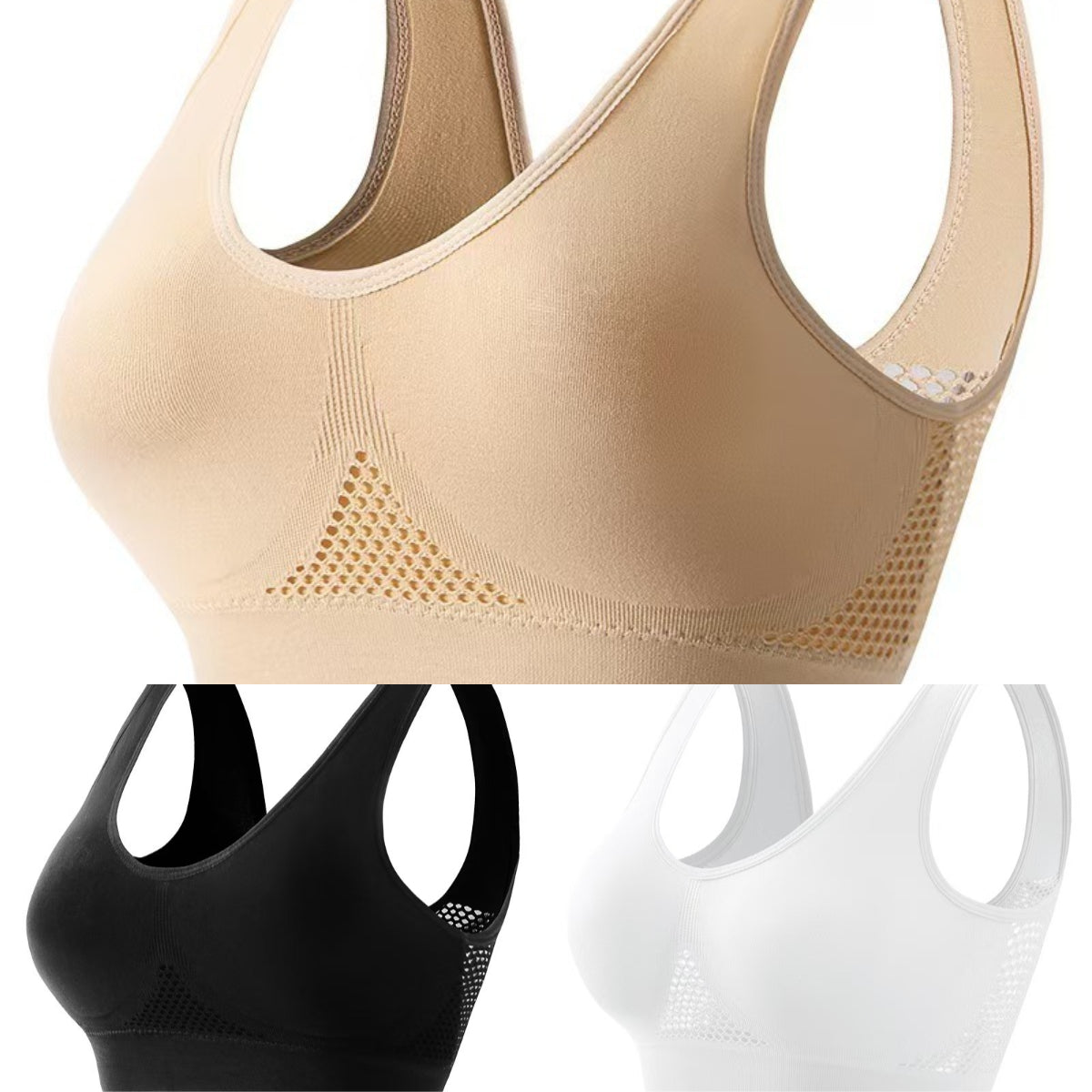 🥰【Paket po 3 kosa】Zračen in eleganten modrček velike velikosti ❤️【40-120kg】