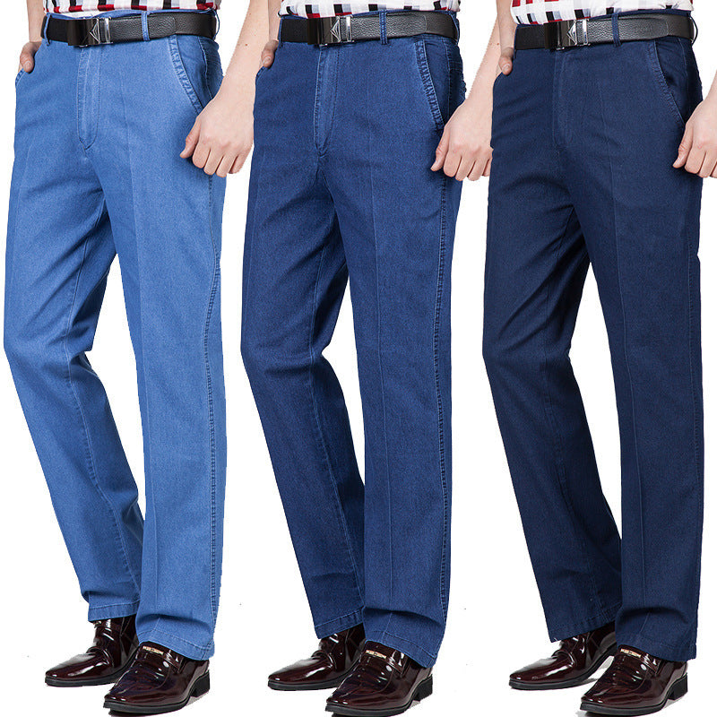 👖👖 2025 Nowe męskie jeansy z wysokim stanem, plus size