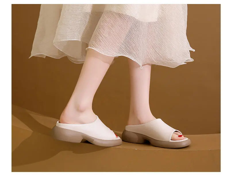 💞2025 nowe, wygodne sandały w stylu retro ze skóry bydlęcej na miękkiej podeszwie