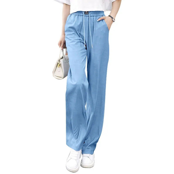 ❤️【S-3XL】Jedwabne jeansy z szerokimi nogawkami i wysokim stanem - wygodne i modne, idealne na lato