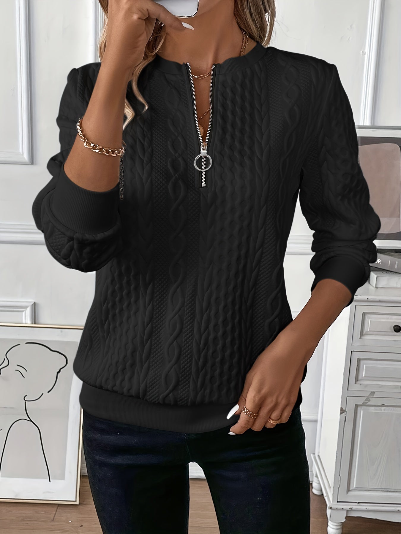 🎀🎀【S-2XL】 2025 nowy jesienny i zimowy sweter damski zapinany na zamek