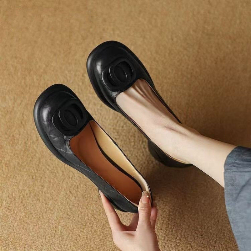 👠【Ograniczona oferta 50%】【35-40】Nowe wygodne skórzane buty 2026 👠 Retro obcas 5 cm 🌟 Eleganckie i uniwersalne