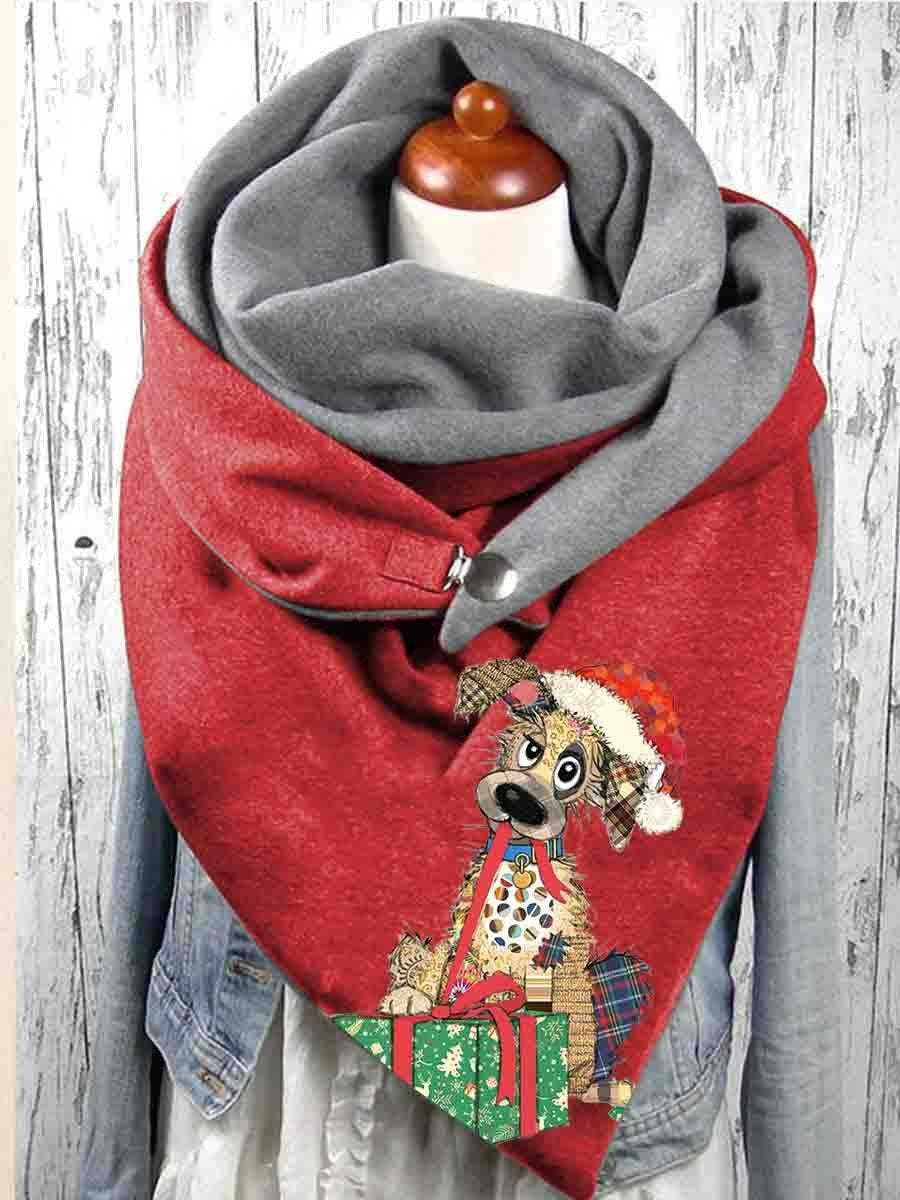【Kup jedno drugie otrzymasz gratis】🔥Modny, klasyczny ciepły szalik turban 🔥Ciepły szalik z bawełnianym nadrukiem i guzikami