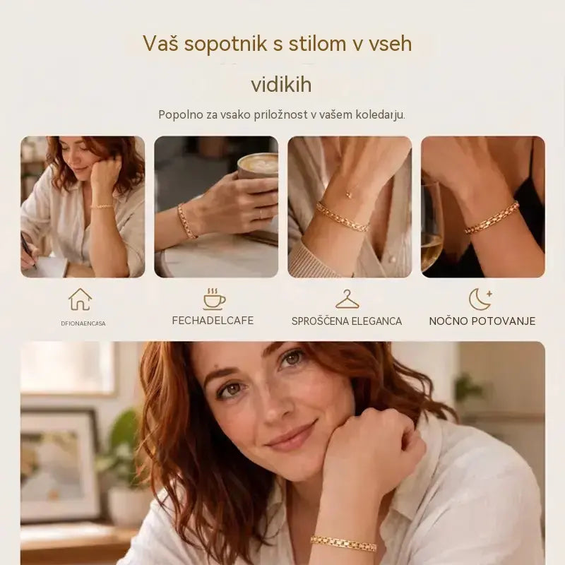 📢📢 Časovno omejena ponudba: 50 % popust! ⏰ Elegantna ženska zapestnica s kubansko verigo: očarljiva privlačnost, klasičen dizajn in udobno nošenje 💝