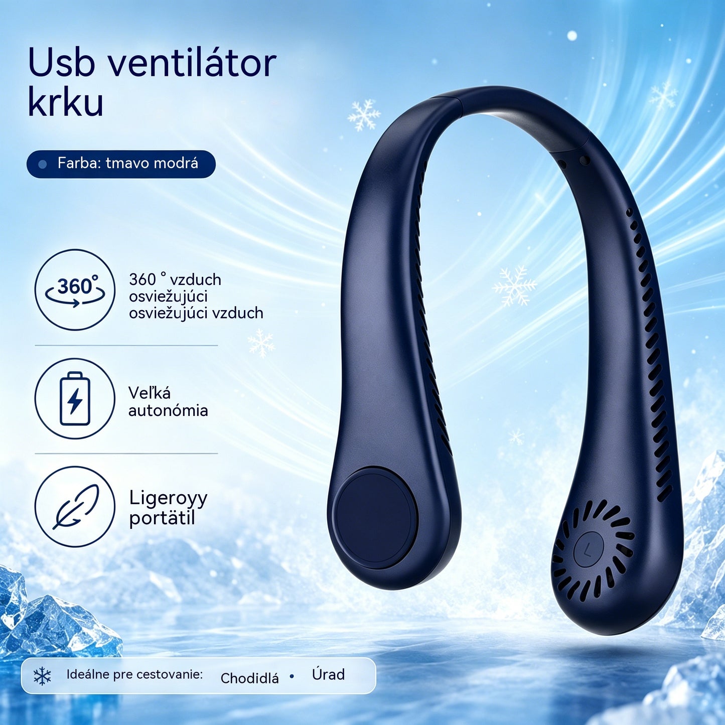 💨 Ventilator za klimatsko napravo - Izjemno tih, prenosen in vrtljiv za 360° - Idealen za poletje 🌞