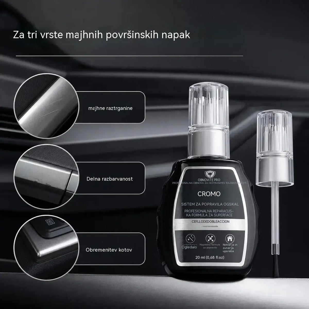 2-delni komplet za samo 22 € 🥳 Najbolje prodajan izdelek 🥳 💞 ✨🚗 Komplet za obnovo kromiranja — Odstrani oksidno plast in povrne kovini visok sijaj | Vrhunska kakovost