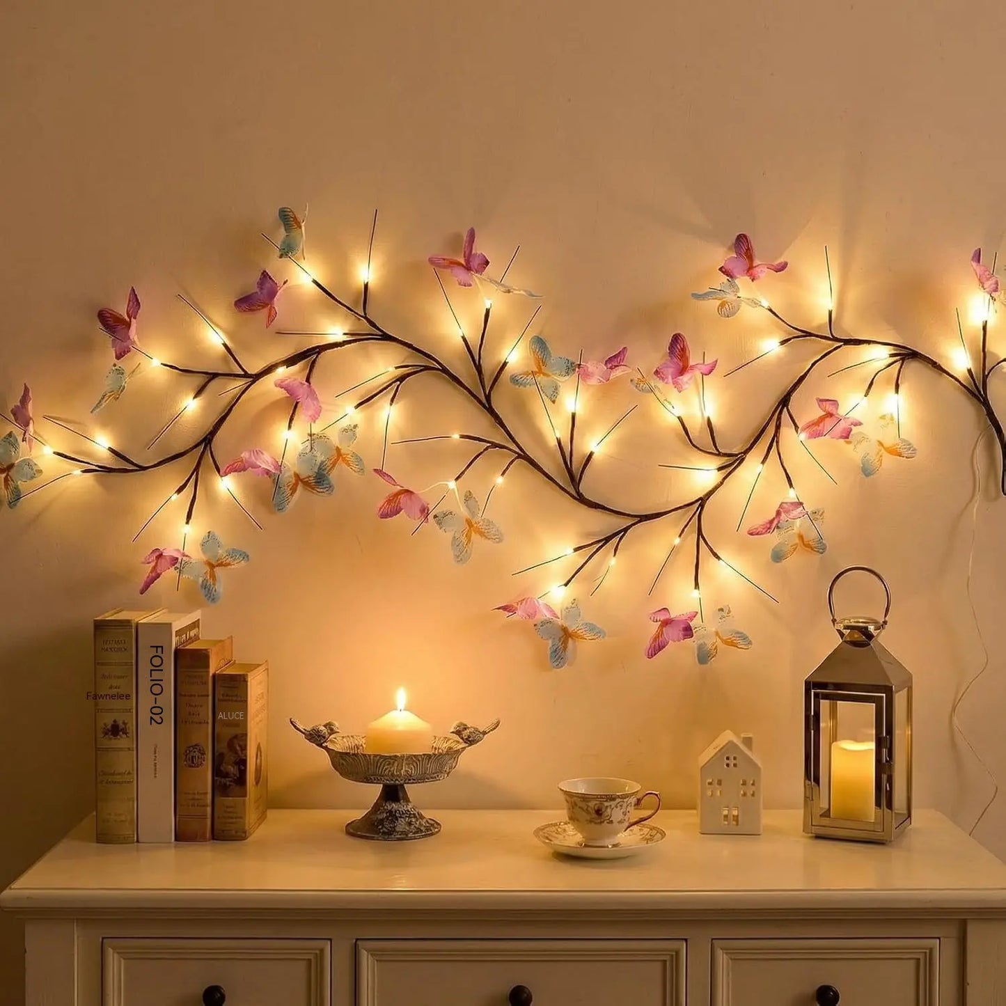 ✨ Fleksibilna LED svetilka v obliki trte v obliki metulja – Ustvarite sanjsko in toplo vzdušje v svojem domu 🦋💡