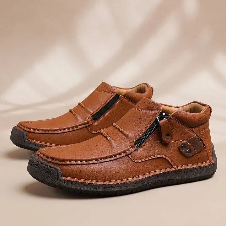 【38-48】Męskie wsuwane buty do jazdy samochodem – szeroki nosek, wsparcie łuku stopy
