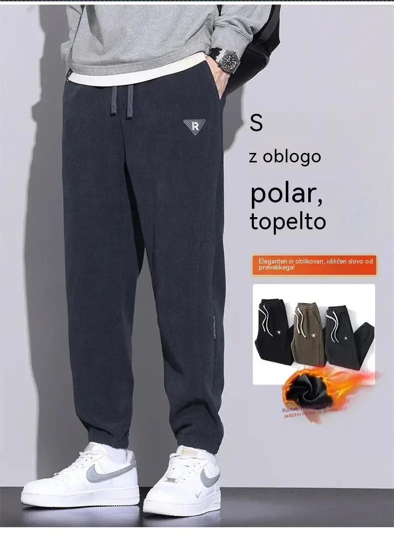 🔥【Posebna cena】🔥【Velikosti M-5XL】🖤Nove moške zimske hlače: odebeljen kord, podloga iz flisa, topel in ležeren stil.