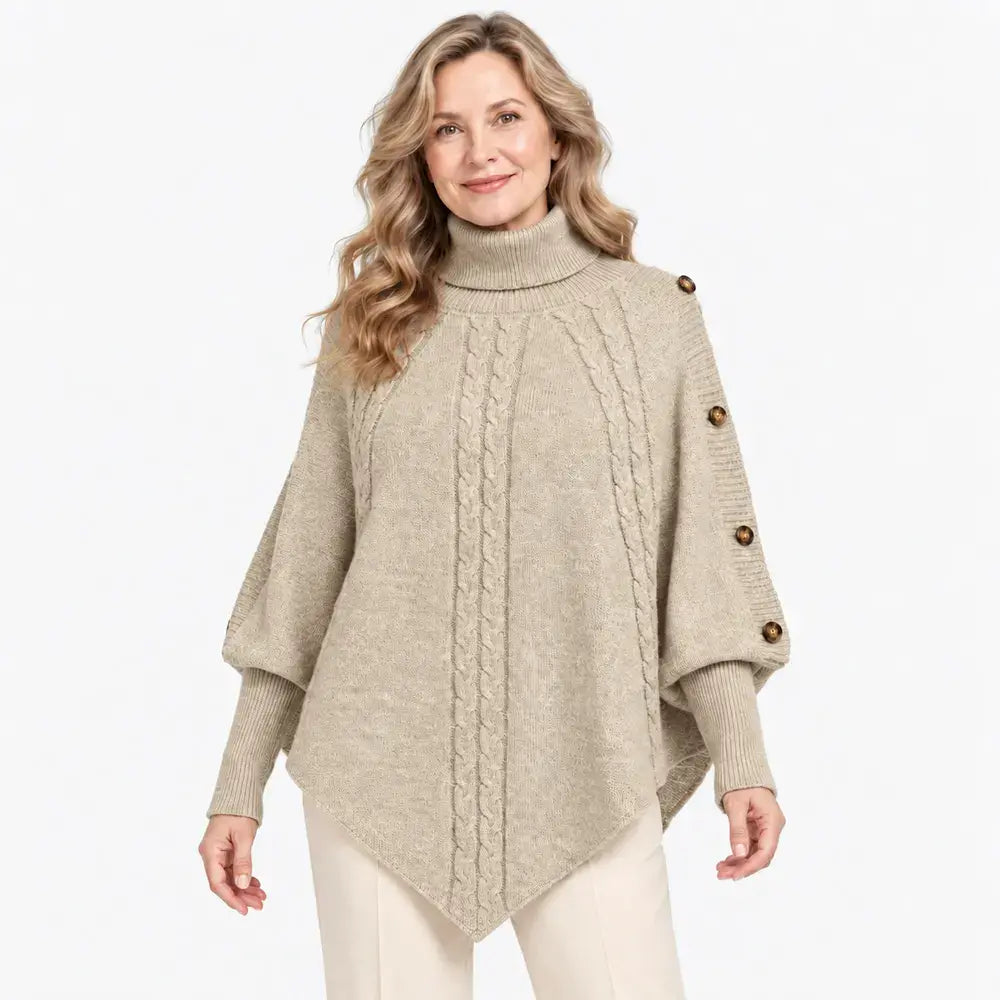 【S-3XL】Priljubljen jesensko/zimski kos! Ta topla pletena pelerina zlahka laska postavi in skrije morebitne nepopolnosti. ✨