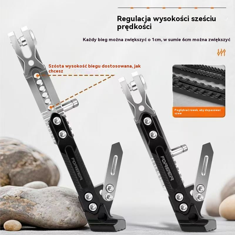 👍👍Regulowana nóżka boczna do samochodów elektrycznych i motocykli [Uniwersalny typ, pasujący do wszystkich modeli]