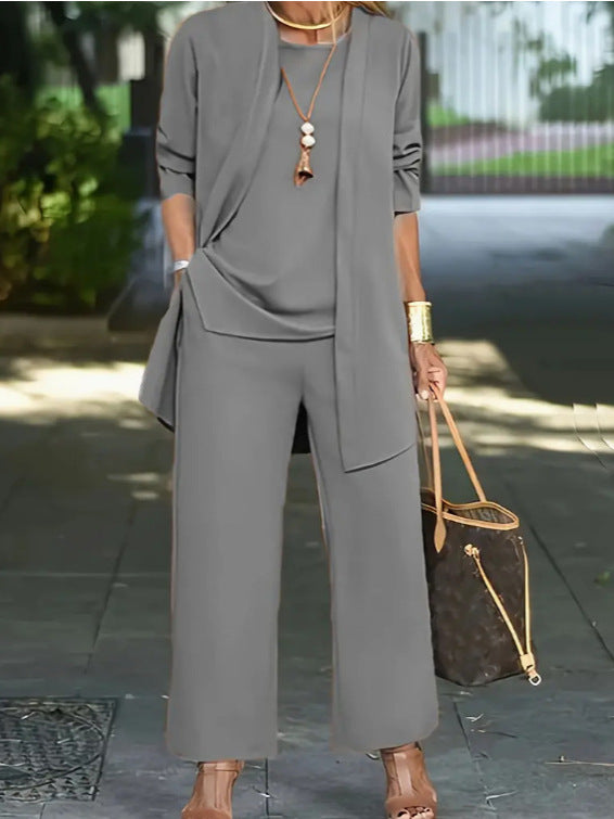 🧥【S-5XL】Elegante conjunto de tres piezas para mujer — Corte holgado 🍂