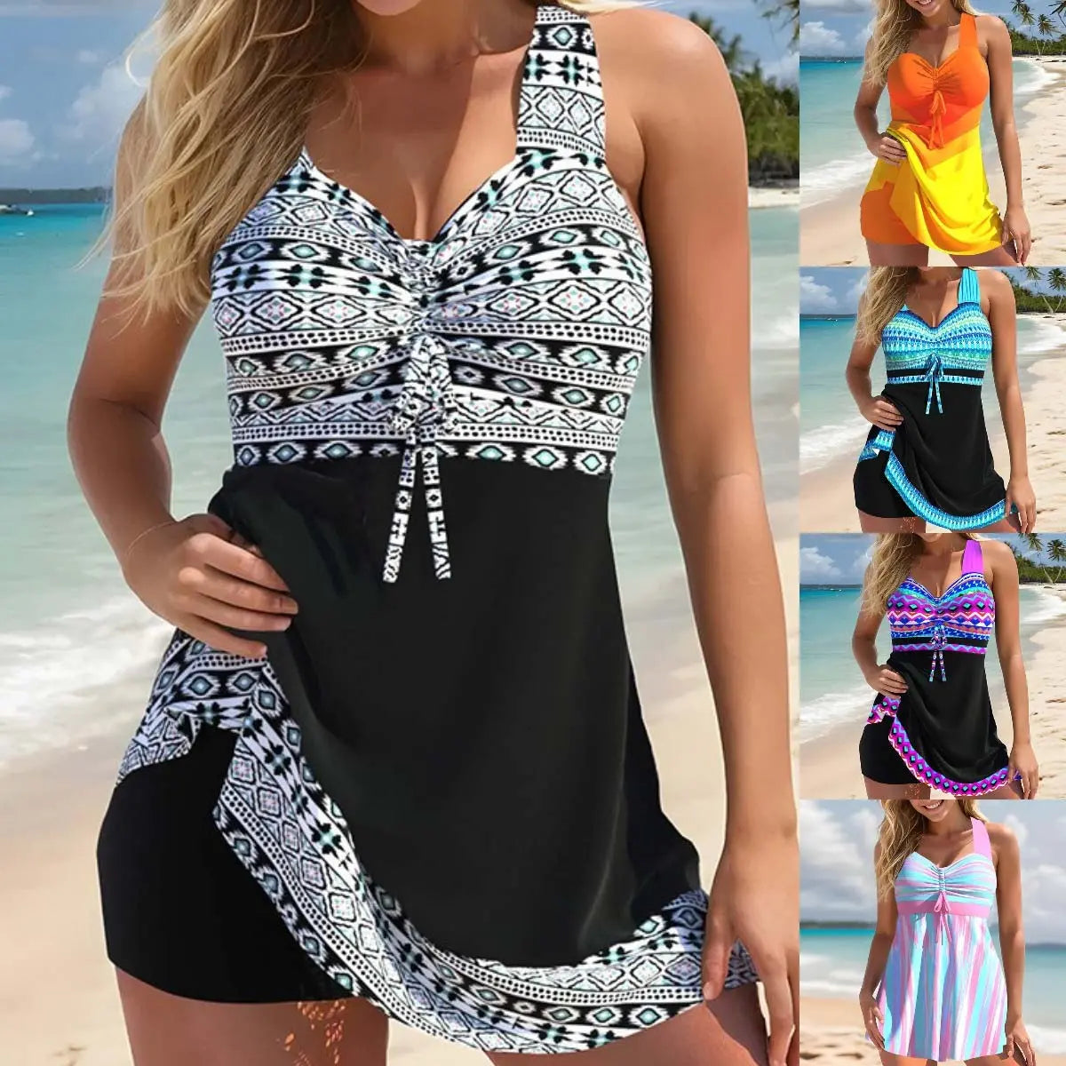 🏊‍♀️👙【Fürdőruha + úszónadrág】【S-5XL】Elegáns, kiváló minőségű fürdőruha szett