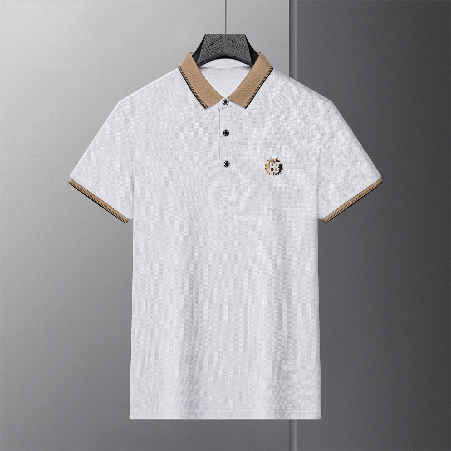 👔 【M-4XL】2025 letnia męska koszulka polo z krótkim rękawem na co dzień z haftowanymi klapami T-shirt