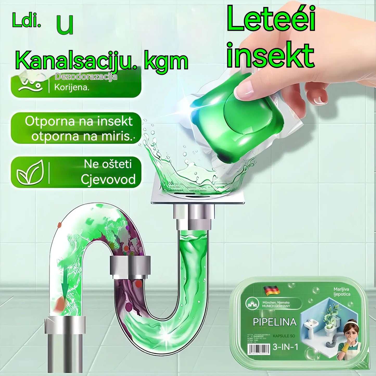 3 škatle (150 kapsul) za samo 24€ – 🔥🎉 Razprodano! 30.000 ljudi je že kupilo 🎉. Bioencimske kapsule za odstranjevanje vonjav iz kanalizacije.