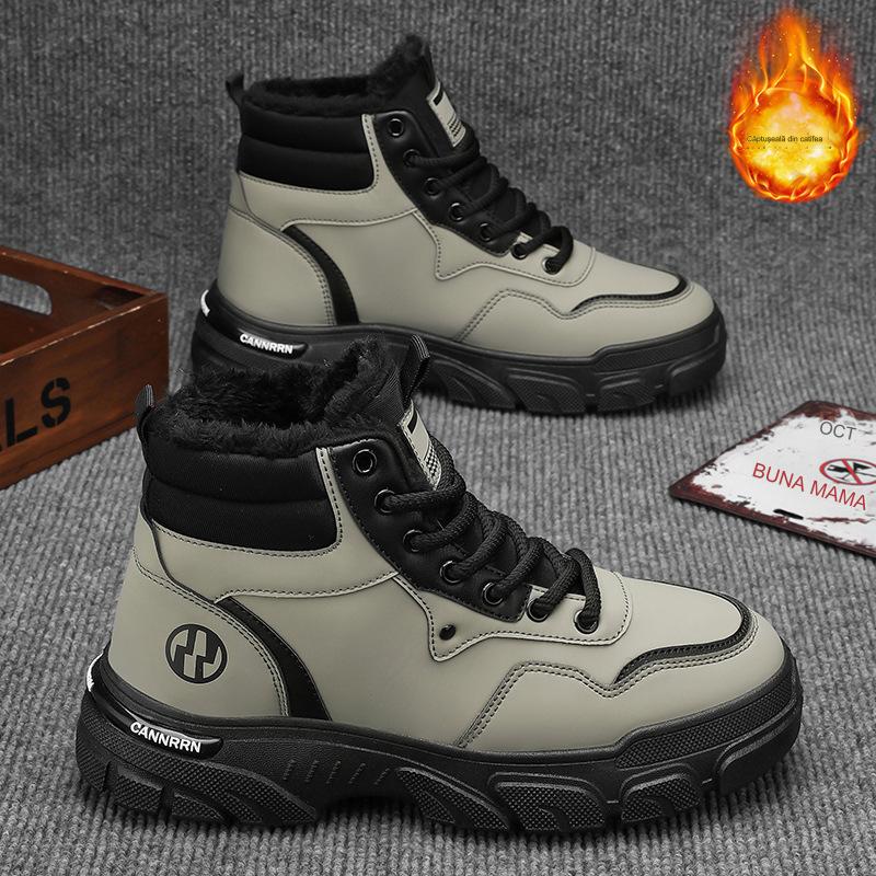 🔥🎉 【39-44】Nowa zimowa moda męska wszechstronne i modne aksamitne buty Martin z grubą podeszwą