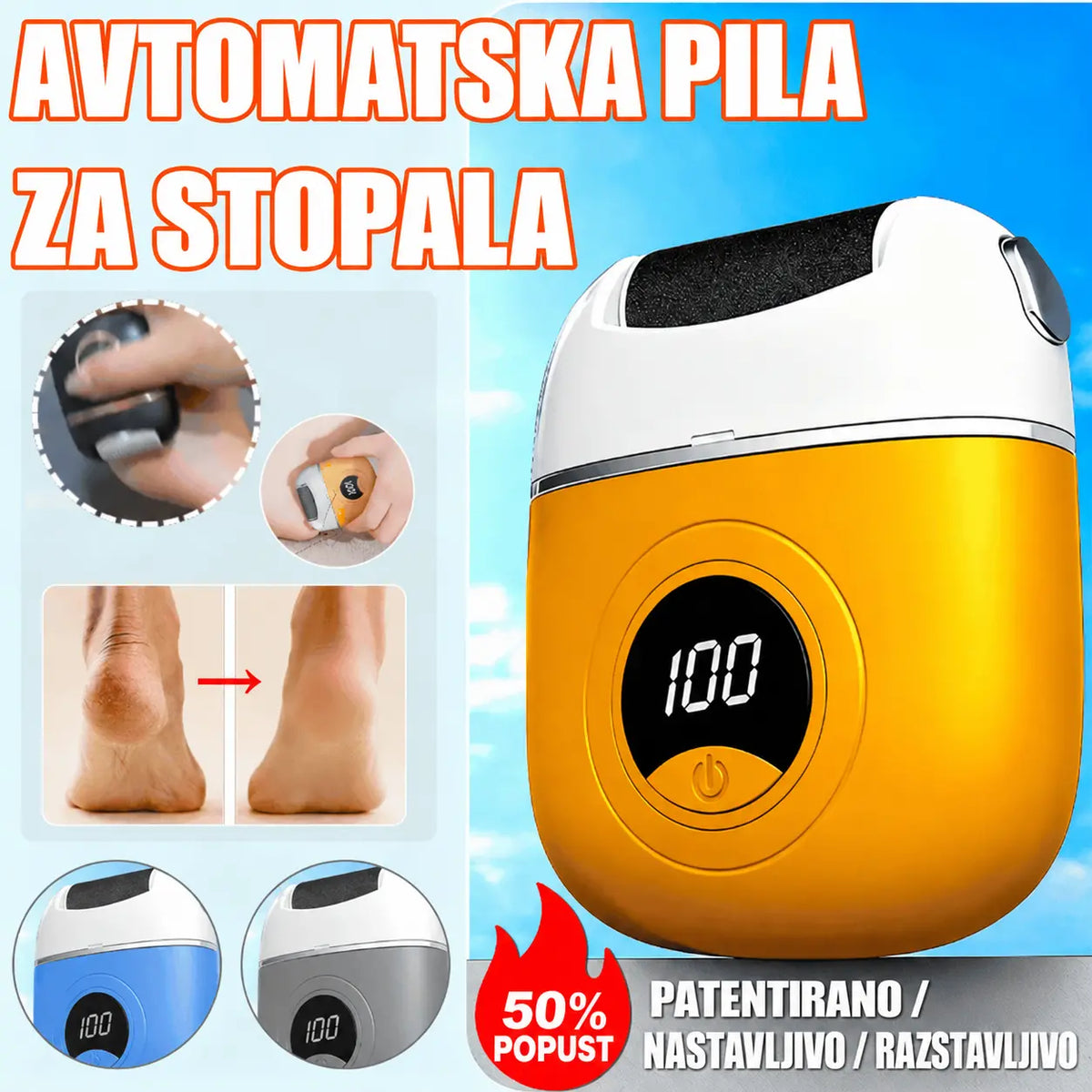 🦶🛁✨🔥Novi električni valjčki za pedikuro, odstranjevanje odmrle kože s pet, električni valjčki za pedikuro