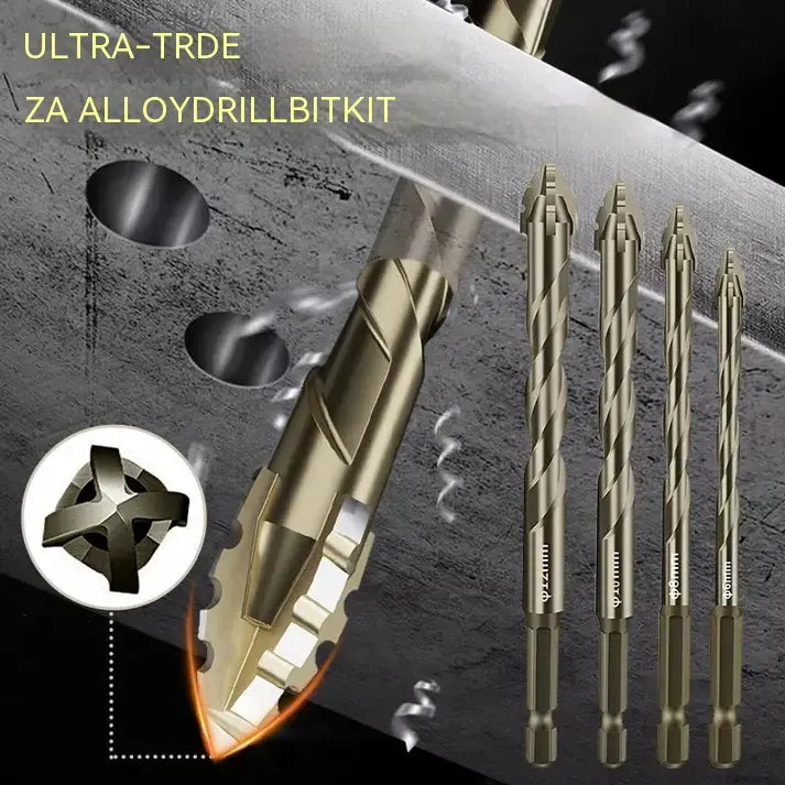 🛠🛠【6-delni komplet, 26 evrov】【4+5+6+8+10+12 mm】Komplet težkih 6-režnih svedrov