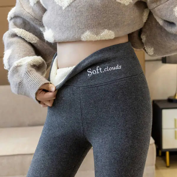 🔥【S–5XL】Meleg gyapjú leggings magas derékkal – rugalmas, kényelmes, nagy méretben