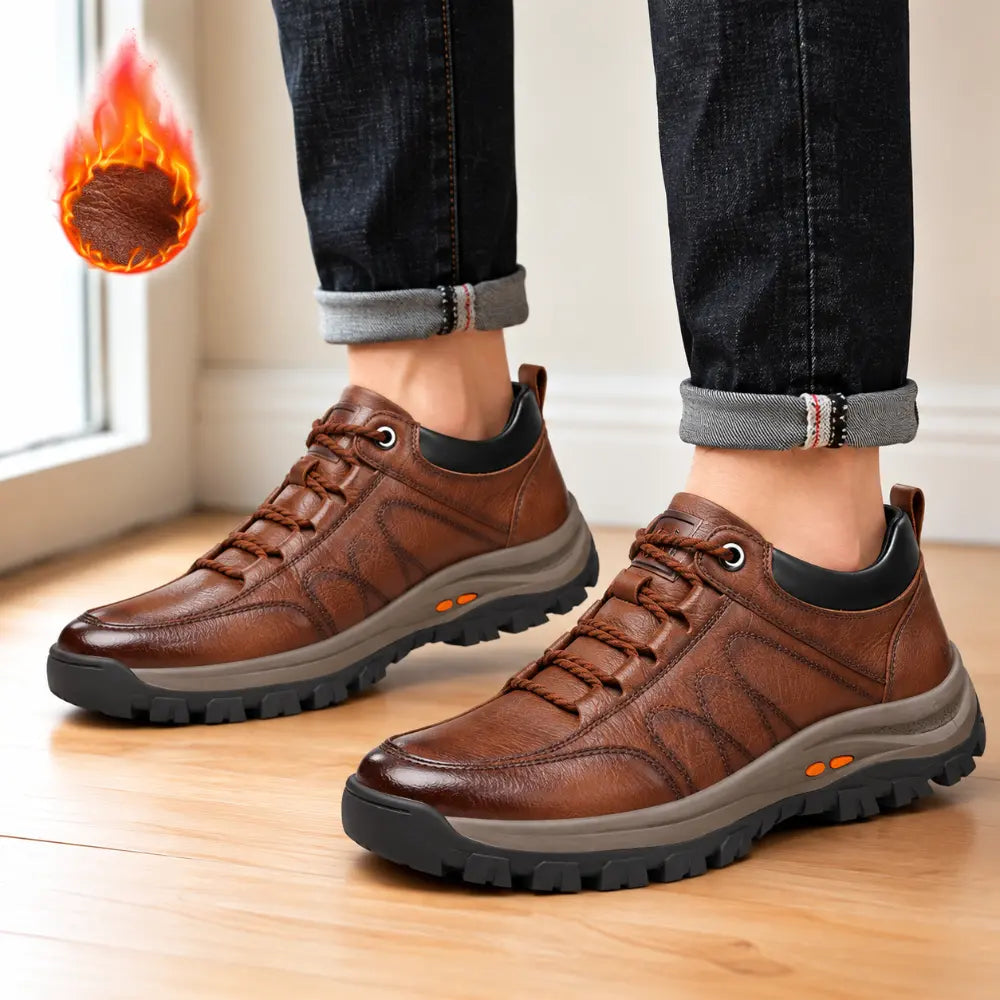 👞 【39-48】Moški usnjeni čevlji za prosti čas: Mehko usnje in nedrseč, trpežen podplat.