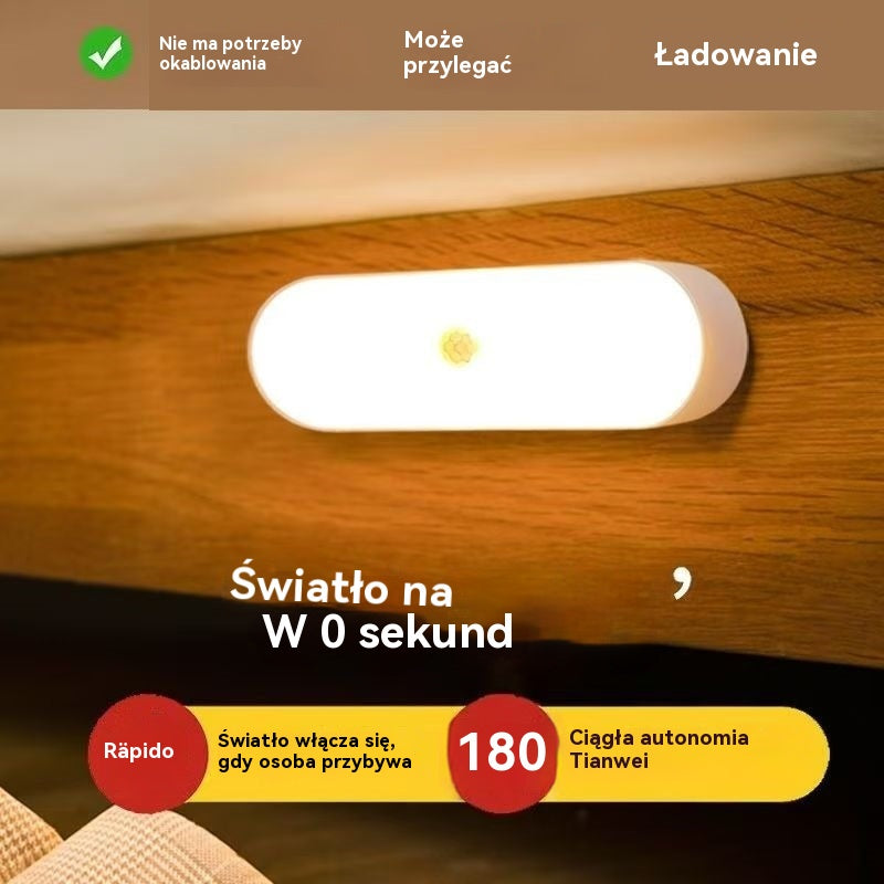 ✨【Kup 1 i otrzymaj 1 gratis】🏡💡Inteligentna dioda LED z wykrywaniem ciała ludzkiego, łatwa w ładowaniu i praktyczna