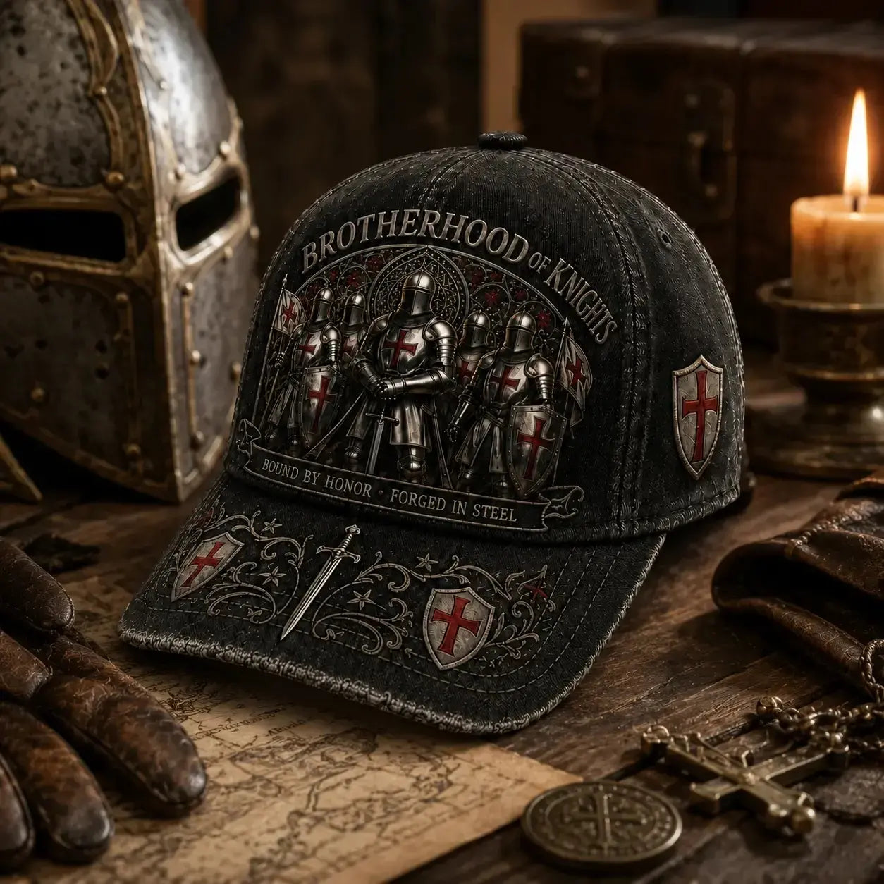 🛡️🧢 Guardian Knight baseball sapka, állítható, lélegző és napvédelemmel.