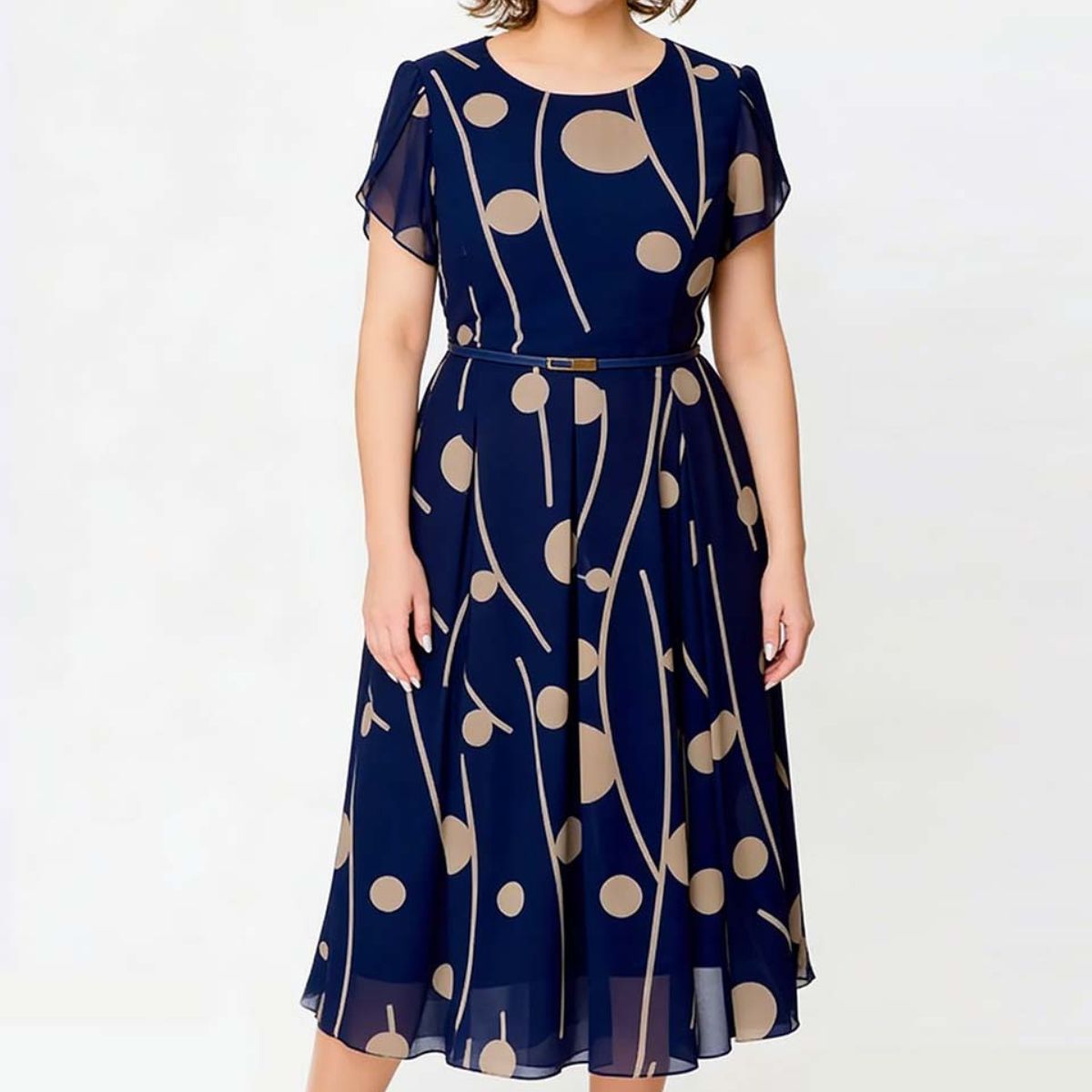 👗💥【S-5XL】 Új divatos ruha, klasszikus dizájn, elegáns és egyszerű