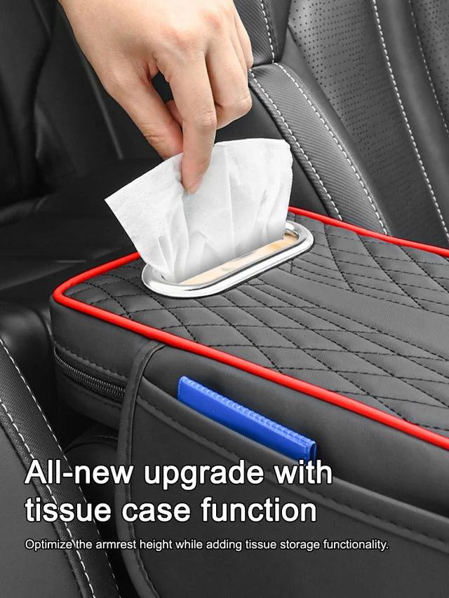 👏🚗 Večnamenska usnjena škatla za naslon za roke tri v enem