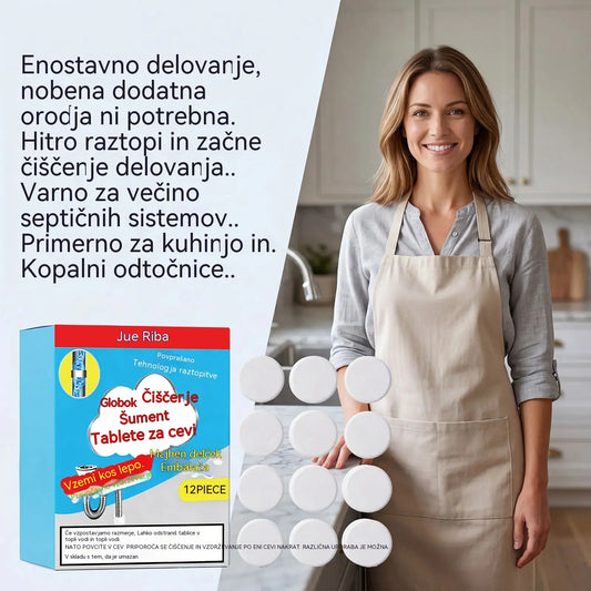 🥳3 pakiranja 💞 Močne šumeče tablete za čiščenje odtokov, hitro raztopijo maščobo in zamašitve zaradi las, antibakterijsko čistilo za odtoke in dezodorant za umivalnike, stranišča in talne odtoke.