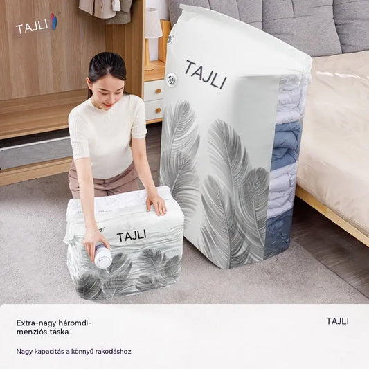 【Második termék féláron】🧳【56*80cm】【5 darabos szett】💨 Nagy, összenyomható vákuumos tárolótáska: nem szükséges hozzá pumpa, szivárgásmentes, ideális helytakarékossághoz bőröndben és otthon ✈️