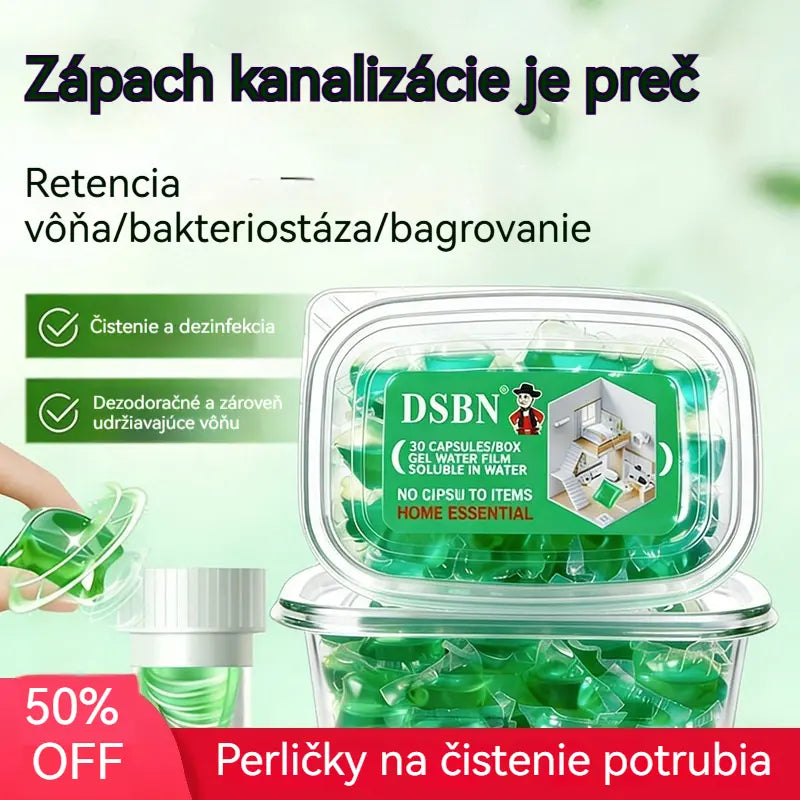 2 doboz (összesen 100 tabletta) 🏠💧 Lefolyószag-semlegesítő kapszula – a bioenzimes formula közvetlenül a forrásnál semlegesíti a szagokat.
