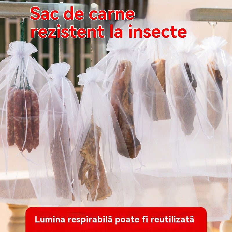 🐷🐮🍖【40 szt.】Specjalny worek z gazy do suszenia wieprzowiny w celu ochrony przed owadami i ptakami