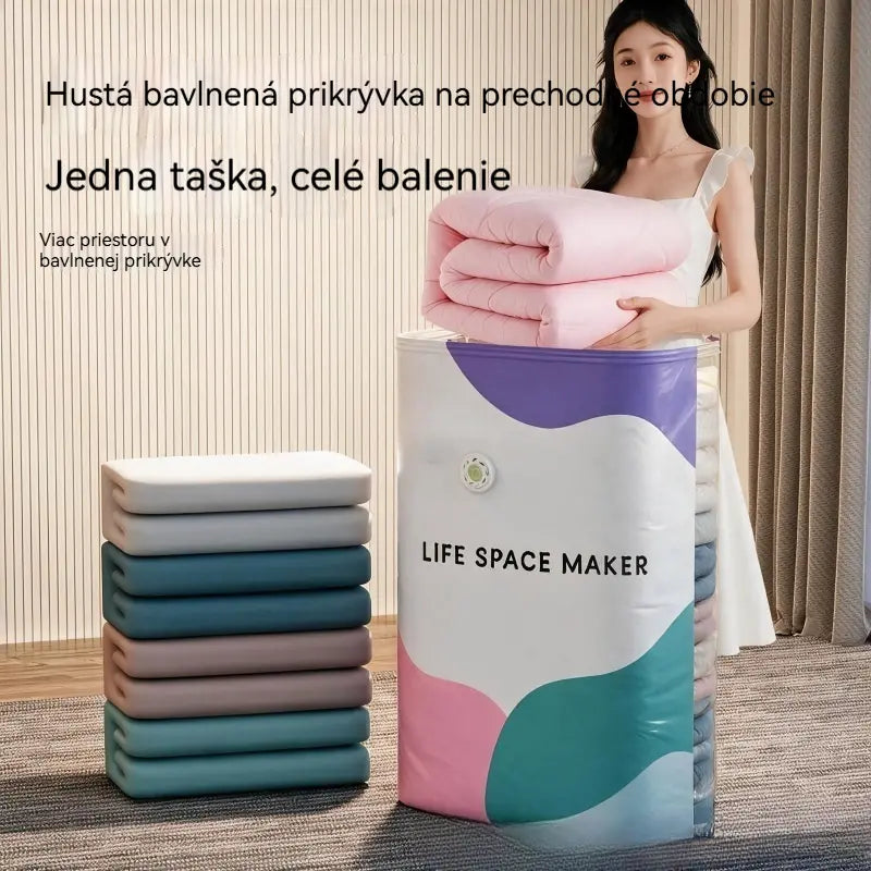 👕📦Kompressziós zsákok ruhák tárolásához – nincs szükség porszívóra, megerősített kialakítás.
